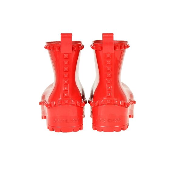 NEW CARMEN SOL Graziano Jelly Studded Boots IN red for women 1025 10t5 - Picture 9 of 12